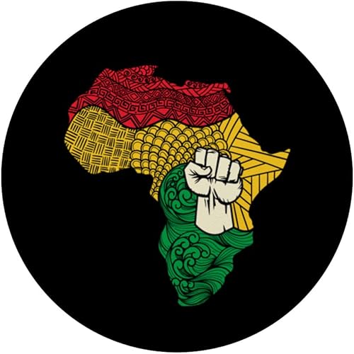 Miniatura 3 de Africa Map Rising Hand Juneteenth African Pride Freedom PopSockets Swappable PopGrip