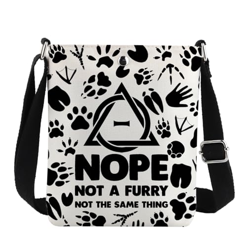 G2TUP Therianthrope Crossbody Bag Therianthrope Symbol Gift Nope Not A Furry Not The Same Thing Therianthrope Shoulder Bag