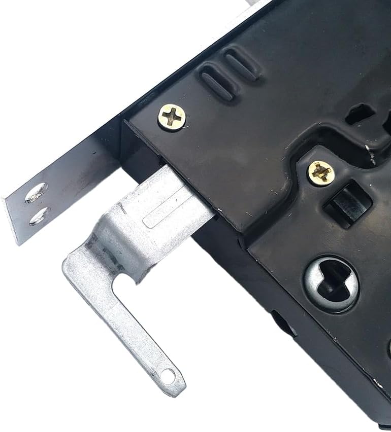 Door Lock Case,Mortice Lock, Universal Security Mortise Entry Door Lock Body Hardware -Gate Lock Fitting Size 30 Round Latch(No Hook)