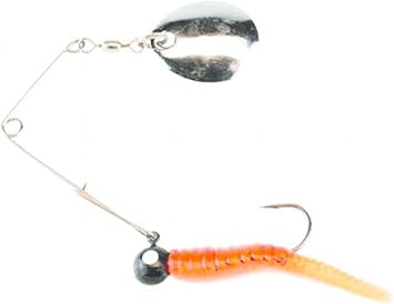 Berkley JohnsonTM Beetle Spin Nickel Blade, 1-1/8-Inch, Fire Orange Crawfish