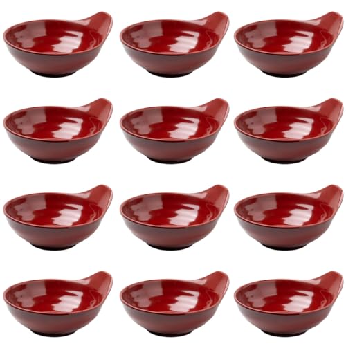 Thunder Group 呑水 幅12.2cm 高さ5.6cm 12個セット 漆器のようなメラミン食器 和食器 食洗機対応 割れにくい 業務用 3545SP-12S