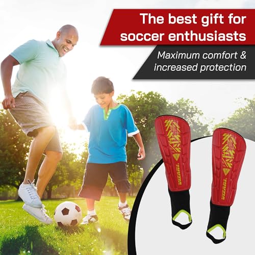 image for Vizari Malaga Soccer Shin Guards for Kids | Soccer Gear for Boys Girls