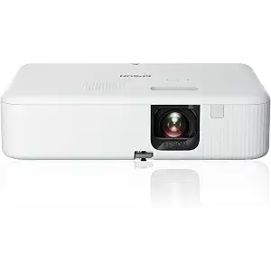 Epson CO-FH02 | Proyector Smart TV Full HD 1080p | Android TV | 3LCD | 3000 lúmenes | Pantallas de hasta 391″ | Fácil configuración | Corrección Keystone | HDMI | Uso doméstico y en Oficina | Blanco