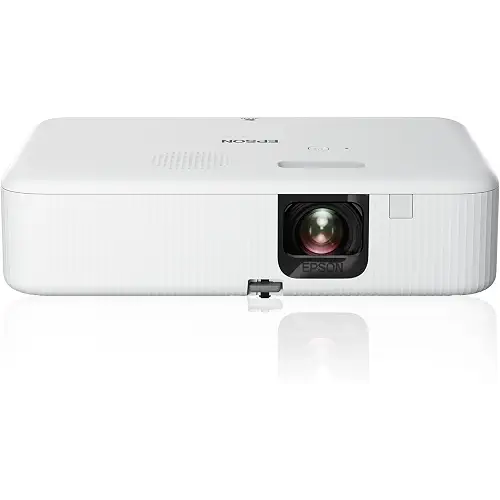 Epson CO-FH02 | Proyector Smart TV Full HD 1080p | Android TV | 3LCD | 3000 lúmenes | Pantallas de hasta 391″ | Fácil configuración | Corrección Keystone | HDMI | Uso doméstico y en Oficina | Blanco