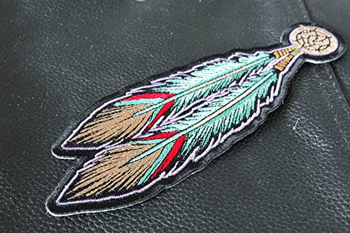 Tribal Feathers Patch - 2.25X6.5 Inch #TOP4