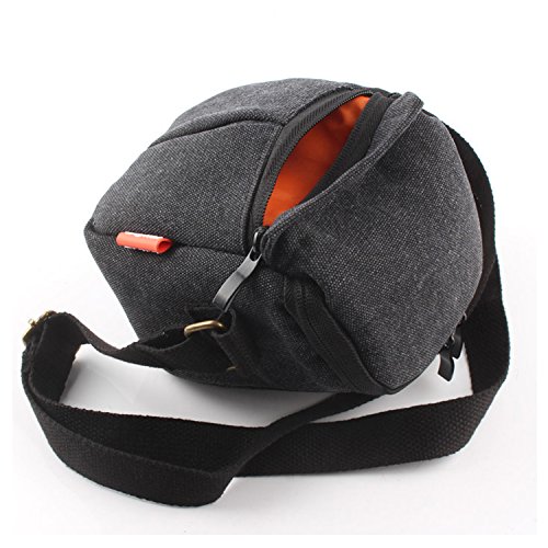Ceari Dslr Camera Water Resistant Canvas Camera Case Bag For Canon Powershot G1X Mark Ii G15 G16 G5X G7X Sx160 Sx170 Sx700 Digital Slr Camera - Black #TOP5