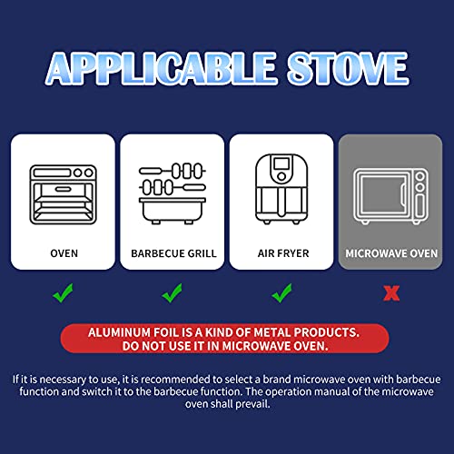 Aluminum Foil Roll 3 Pack Non-Stick Heavy Duty Aluminum Foil Food Grade Foil Wrap Kitchen Suitable For Cooking, Roasting, Baking,Bbq And Family Parties ( 225 Feet） #TOP3