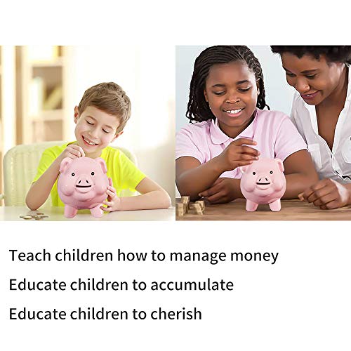 Pig World Piggy Bank For Adults Must Break To Open, Ceramic,Girls Boys Money Box Coin Jar,Pink Mini Safe For Kids,Savings Bank For Adults,Alcancias De Dinero Para Adultos Niños,Money Saver,Dinosaur #TOP5