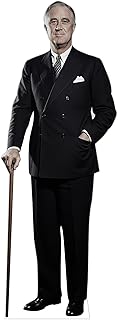 Life Size Cardboard Cutout Historical Figure Cutouts, 1 ft Franklin Delano Roosevelt Standee Standup, for Party, Classroom, Museum, President Day, Events