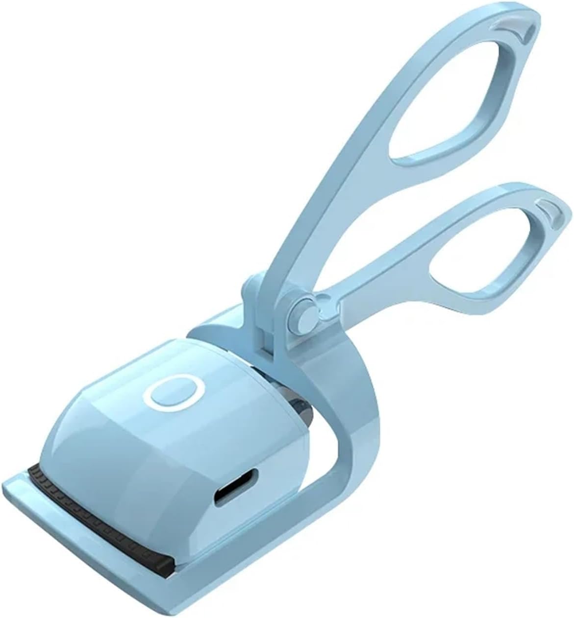 Eyelash Curler Portable Electric Heated Comb Perm Eyelashes Curls Thermal Makeup Tools(Blue -1)