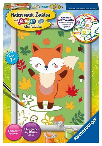 Peinture par numéros adorable renard par Ravensburger : idée cadeau anniversaire pour petit créatif