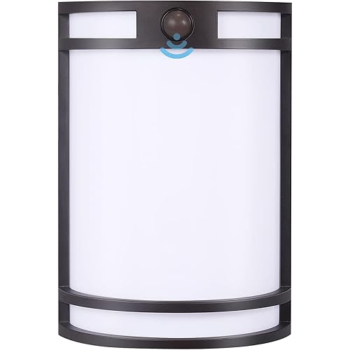 CLOUDY BAY 3 Color Indoor Outdoor Motion Sensor LED Wall Light,120V 15W 1000LM Wall Sconce,3000K/4000K/5000K Selectable,Wet Location,Oil Rubbed Bronze