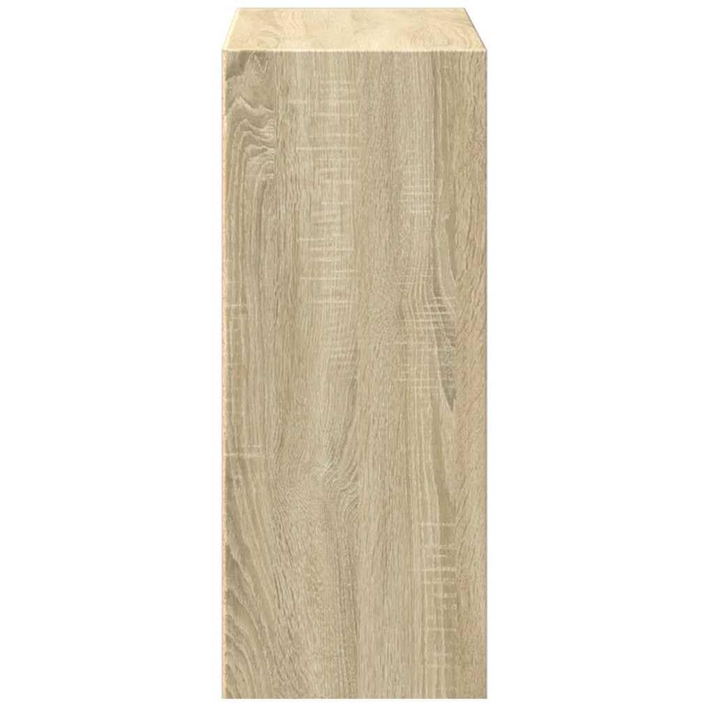 Bücherregal 2 Fächer Sonoma-Eiche Holzwerkstoff 60x30x76,5 cm Standregal mit Stauraum für Bücher, Ablage, Büro und Wohnzimmer als praktisches Regalsystem