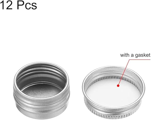 Miniatura 3 de uxcell Paquete de 12 latas redondas de aluminio de 0.17 onzas líquidas con tapa de rosca para manualidades, velas, 0.2 fl oz