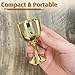 Tirmanaz 3 Inch Height Goblet, Small Gold Chalice, Life Tree Chalice Cup, Brass Holy Grail Cup, Witch Ceremonial Goblet for Altar Ritual, Divination Wiccan Magic Spiritual Tools