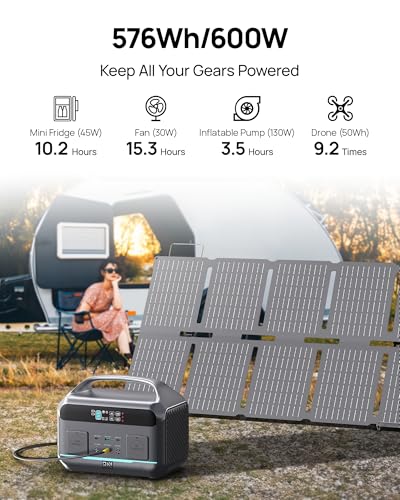 Image of DARANENER Generator,LiFePO4 Portable Power Station,Solar Generator With AC and DC Outputs For Camping & Spring Outdoor