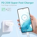 Super Fast Charger Adapter with Cable Compatible with Samsung S/A/M/F/Z Series,S26/S25/S24/S23/S22/S21/Fe/Plus/Edge/Ultra/Flip/Fold & More, USB-C BIS Certified -JJ White gallery image