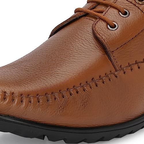 Image of Blue Leather by Centrino Genuine Leather Men Formal Shoe | Cushioned Insole | Stylish lace up | Durable & Leather Crafted | Elegant Premium Leather | Perfect Office Wear & Formal Dress for Men (3921)