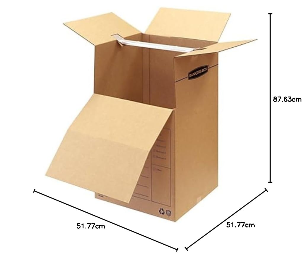 Bankers Box smoothmove armario y cajas para mudanza, 20 "x 20" x 34, 3 Pack (7710902)