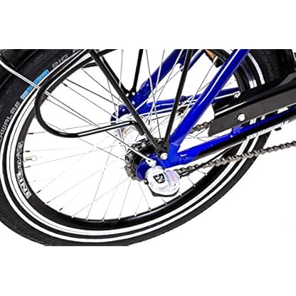 20 Zoll Aluminium Klapprad Falt Fahrrad Nabendynamo Rücktritt Shimano 3 Gang blau metallic – Bild 3