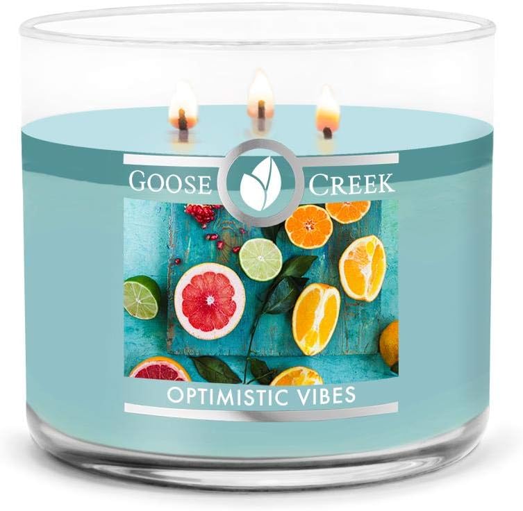 Goose Creek Optimistic Vibes Large 3-Wick Candle | High Intensity Fragrance with Soy Wax Blend 14.5oz