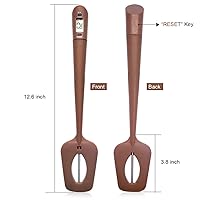 Vista 4 de Efeng Espátula para dulces con termómetro incorporado y clip para olla – Espátula digital de lectura instantánea rápida para hacer dulces, Chocolate