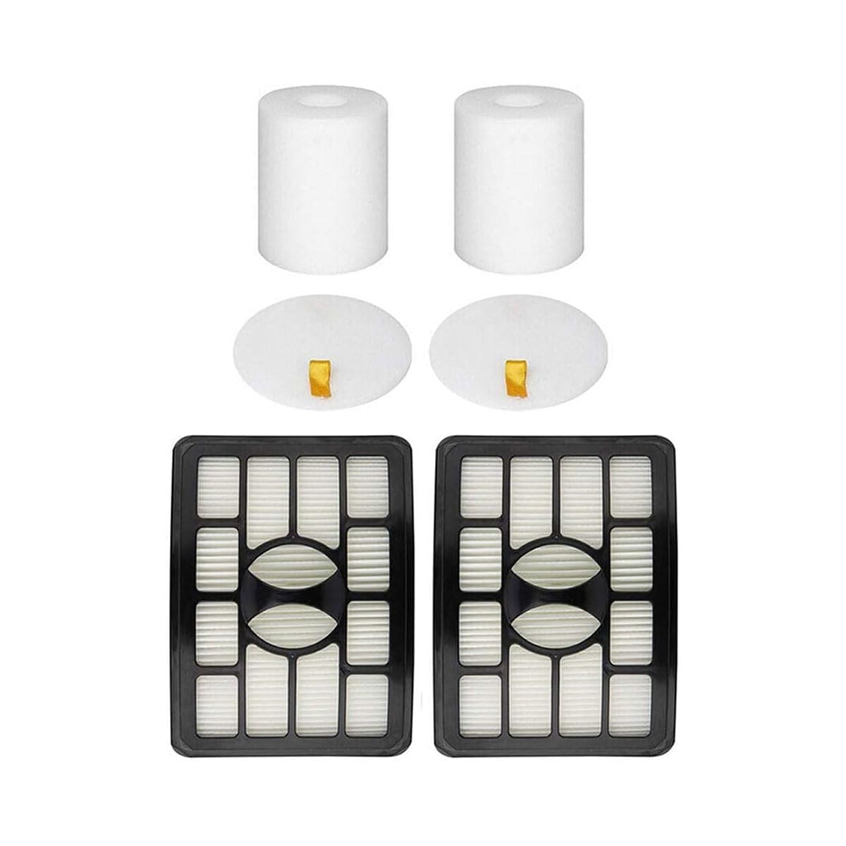 2 + 2 Pack Vacuum Filters Replacement Compatible for Shark Rotator Pro Lift-Away NV500, NV501, NV502, NV503, NV505, NV510, NV520, NV552, UV560, NV642, ZU780, ZU782, ZU785, Part Xff500 Xhf500