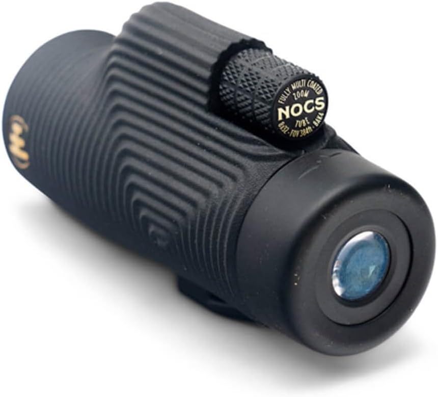 Nocs Provisions Zoom Tube 8x32 Monocular, 8X Magnification Telescope, Bak4 Prism, Wide Field of View for Bird Watching, Backpacking & Wildlife Viewing - Obsidian Black