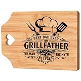 TFLNBYB Planche à découper 100 % bambou de la part de sa fille et de son fils, 31 x 22 x 1,2 cm, cadeau personnalisé pour un anniversaire, Noël, Thanksgiving, fête des pères