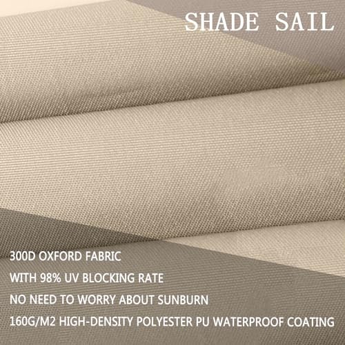 Voile d'ombrage triangulaire 5x5x7,1 m imperméable pour terrasse