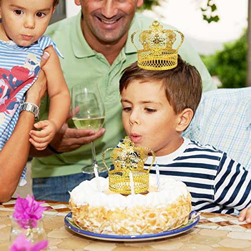 Doerdo Crown Cake Topper Decor Baking Dessert For Wedding Birthday Prince Themed Christmas Baby Shower Party Supplies, Gold #TOP4