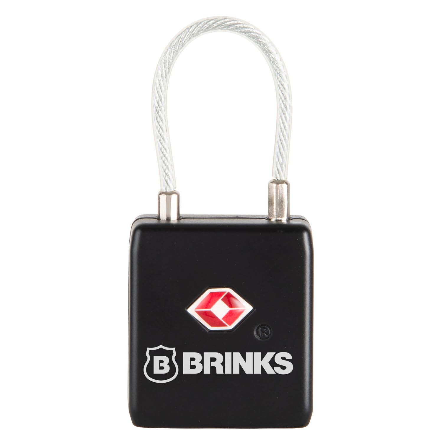 BRINKS BRINKS – 1-1/8” TSA Approved Luggage Travel Padlock – Mini Keyed Luggage and Suitcase Lock with Zinc Body and Flexible Cable Shackle