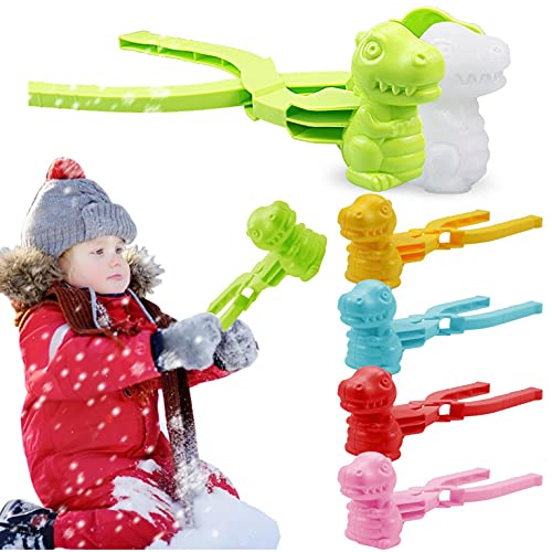 MAIKUI Dinosaurier-Förmiger Schneeball Maker Sandball Maker Clips Klammern Spielen Schnee Sand Spielzeug für Kinder Jungen Mädchen Sommer Winter Spaß Outdoor Kinderspielzeug Cover