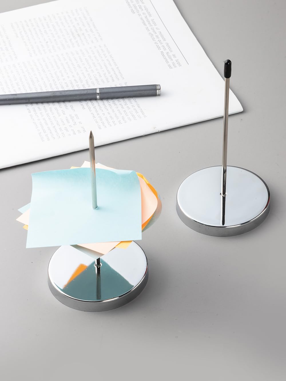 2pcs Desk Receipt Holder Bill Fork Receipt Spike Stick Silver Restaurant Check Spindle 5.5 Inch