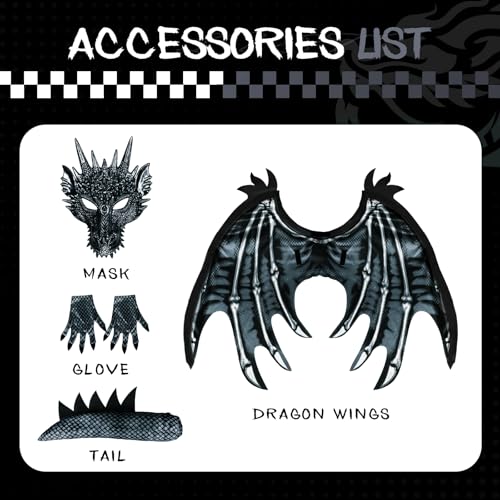 Disfraz completo de dragón para niños talla L miniatura 6