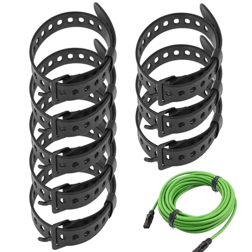 8Pcs Reusable Industrial Straps TPU Rubber Tension Strap 19.8 Adjustable Utility Straps with Buckle for Motor Gear Tightening Welders Skis Garden Hoses Quick Cinch Fastening Lashing Tool