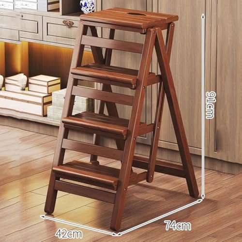 Silla de mostrador de madera premium y taburete plegable portátil 4