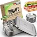 Produktbild Bublife Brotdose Kinder mit Fächern Edelstahl 1400ml Auslaufsicher, Vesperbox-Edelstahl Kinder, Edelstahl Brotdose mit Fächern Erwachsene, Ersatzdichtung, Mini Dose, Brotdose-Metall-Kinder