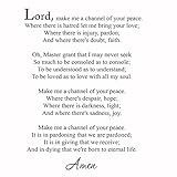 Make Me a Channel of Your Peace Vinyl Wall Decal St. Francis Quote Inspirational Prayer VWAQ-SFQ101 (Matte Black)