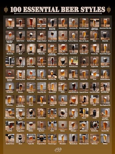 Celegreat 100 Essential Beer Styles Scratch Off Poster - Bucket List Wall Art for Beer Enthusiasts image 5