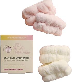 Mei Apothecary 2 Pairs Skincare Wristbands, W...