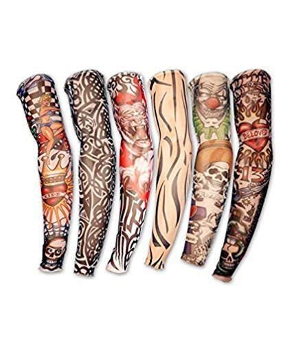 MAGIC Men's Nylon Sun Protection Tattoo Arm Gloves (KRY-PRINTED-TATTOO4-M, Black, Free Size)-picture-13