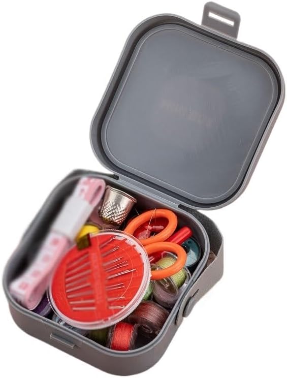 LWECMGSA Plastic Portable Needle Thread Storage Box Multi-Functional Sewing Kit Bag Home Use