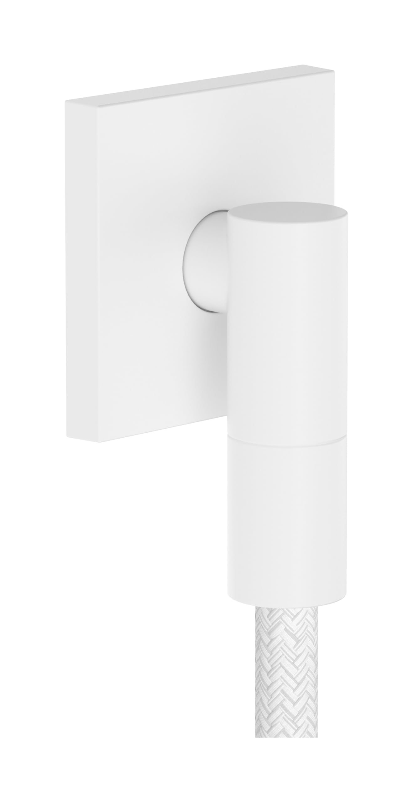 hansgrohe FixFit Fine E - przyłącze węża prysznicowego, uniwersalne przyłącze ścienne z zaworem zwrotnym, łuk przyłączeniowy do ściany, matowa biel, 28883700