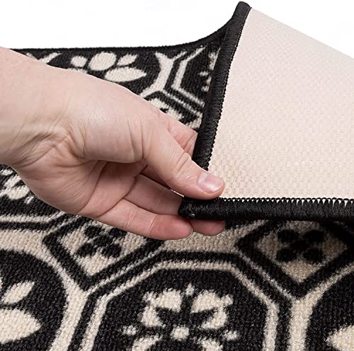 Tappeto St. Asaph – Passatoia per cucina, corridoio e soggiorno – Tappeto a pelo sottile antiscivolo e antistatico – Tappeto da cucina (80 x 300 cm) - immagine 4