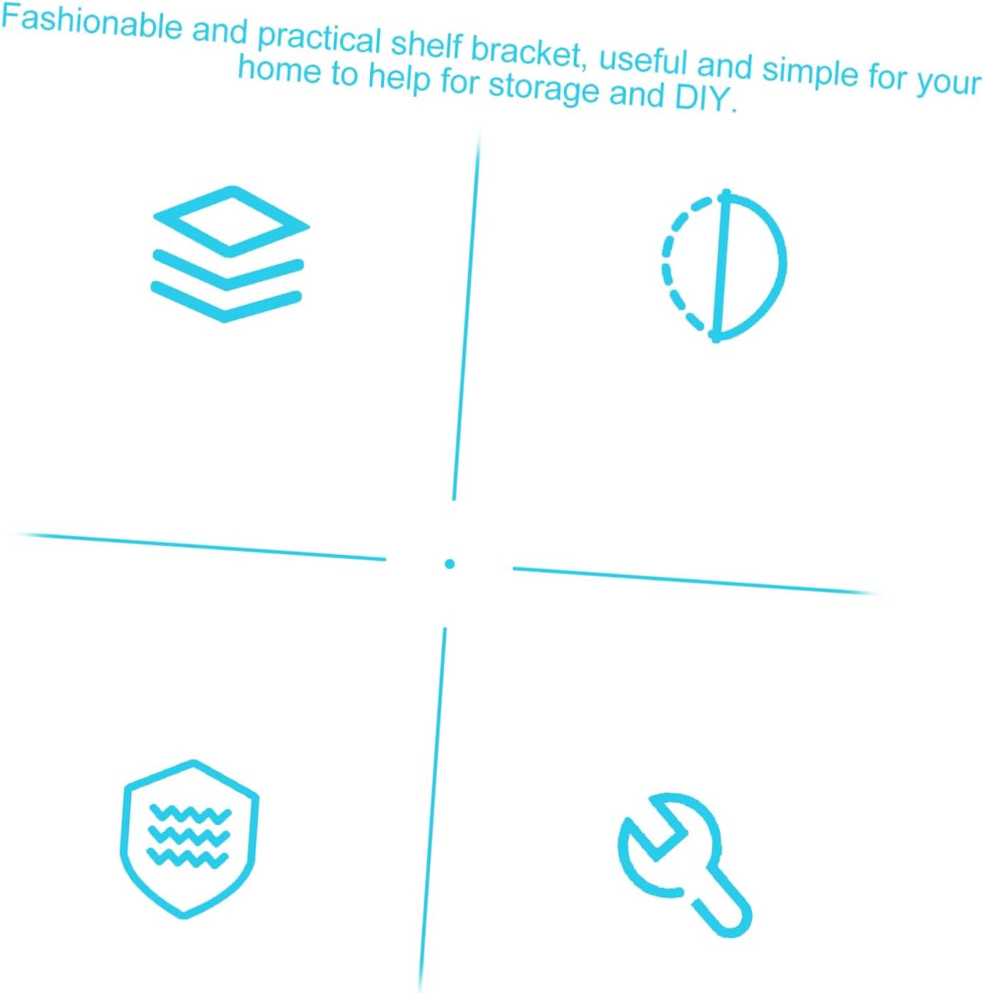 4sets Stable Invisible Laminate Tray T-Shaped Black Shelf Bracket Wall Shelf Brackets Easy Install Hidden Rack