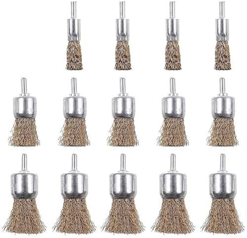 Brosse métallique pour perceuse en acier cuivré 16mm pour travaux de décapage