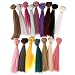 GUCHIS 16PCs/Pack 15×100cm Doll Accessories Straight Synthetic Fiber Wig Hair for Doll Wigs High-Temperature Wire 16 Colors