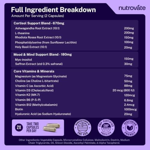 NutroVate Cortisol Supplement