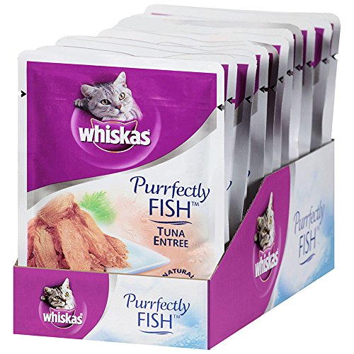 Whiskas Purrfectly Fish Wet Cat Food Tuna Entrée Flavor 3 Ounces (Pack